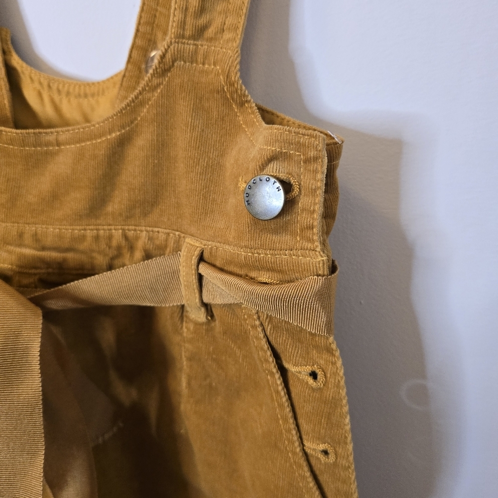 Modcloth mustard yellow corduroy Pinafore skirt small - Picture 4 of 5